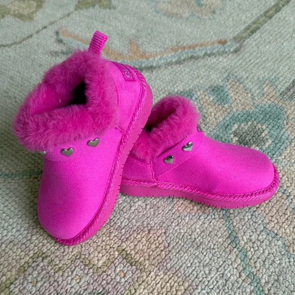 Skechers Kids Pink Heart Boots - Picture 2 of 4